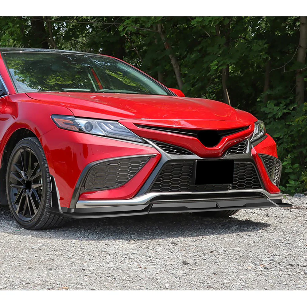 STP-Style For 2021 2022 2023 2024 Toyota Camry SE XSE Front Bumper Lower Lip Splitter -Unpainted Matte Black - Image 6