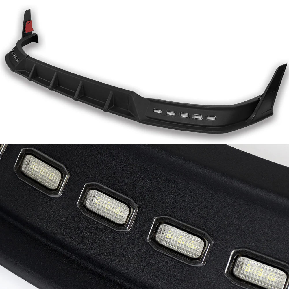 STP-Style For 2022-2024 Ford Maverick Front Bumper Splitter Spoiler Lip 5PCS -Black With LED Sequential Running Lights - Image 6