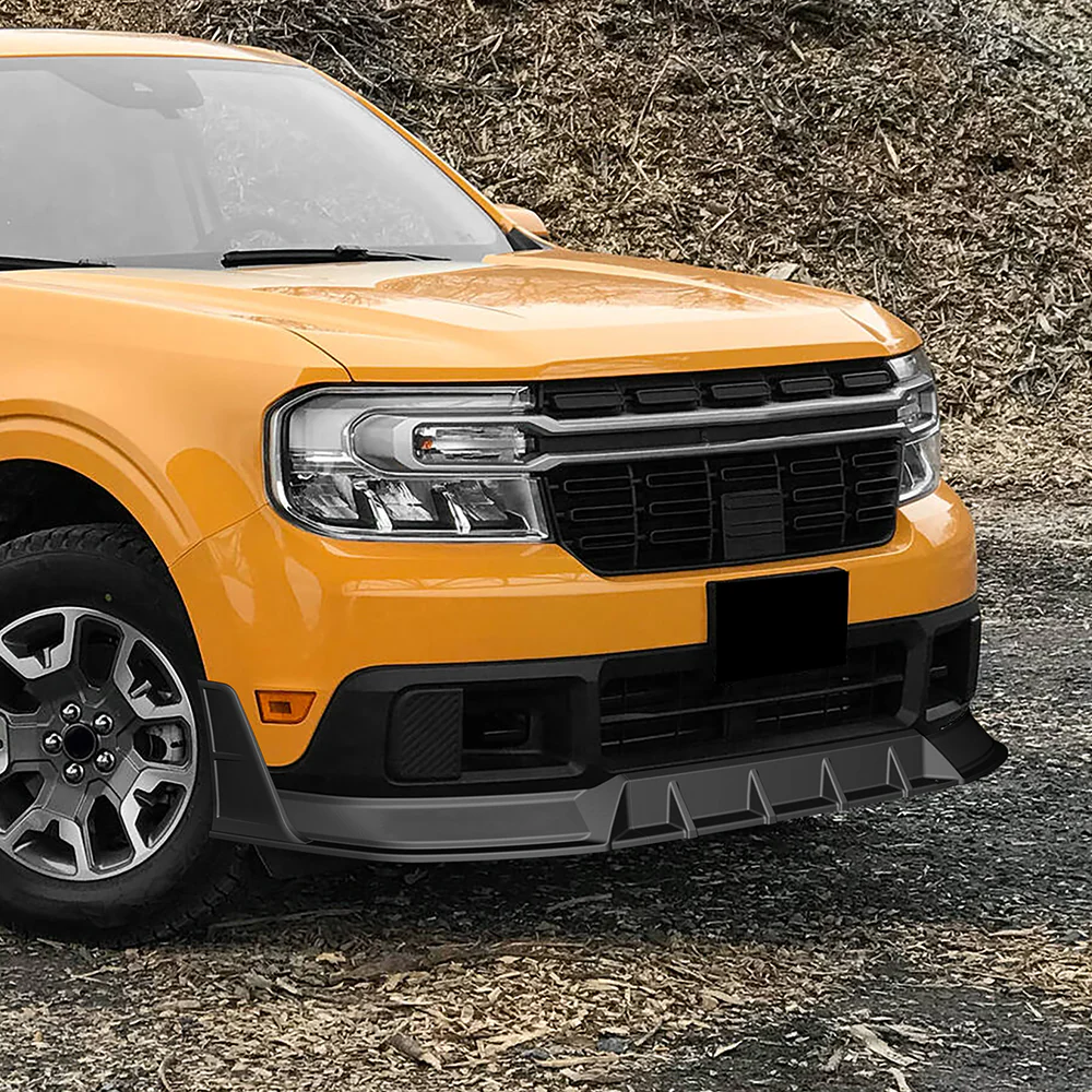 STP-Style For 2022-2024 Ford Maverick Front Bumper Splitter Spoiler Lip 5PCS -Unpainted Matte Black - Image 8