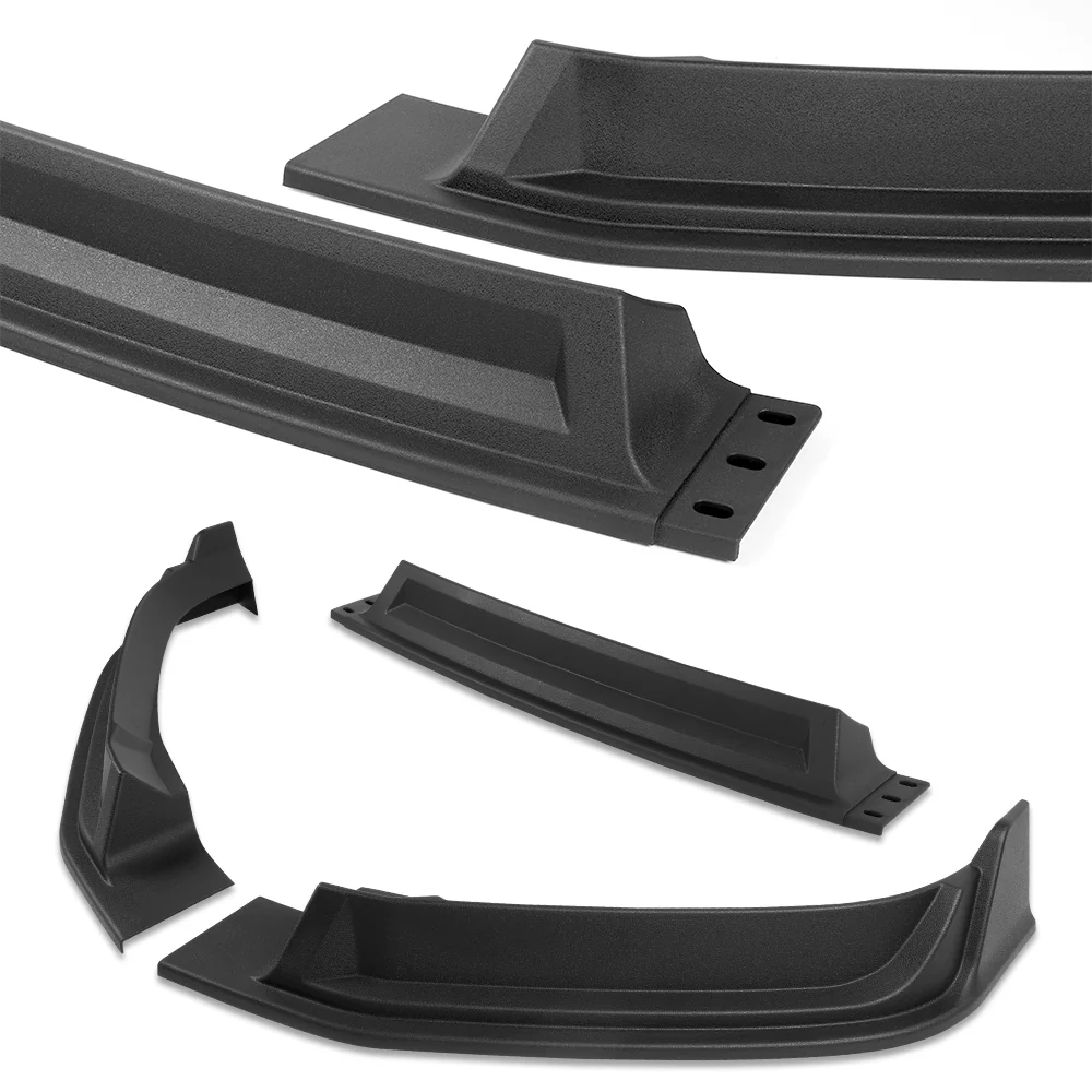 STP-Style For 2024 2025 2026 Ford F150 F-150 Front Bumper Lower Lip Splitter -Unpainted Matte Black - Image 4