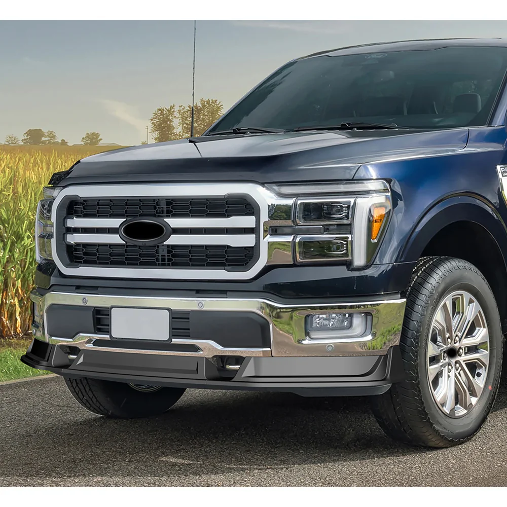 STP-Style For 2024 2025 2026 Ford F150 F-150 Front Bumper Lower Lip Splitter -Unpainted Matte Black - Image 6
