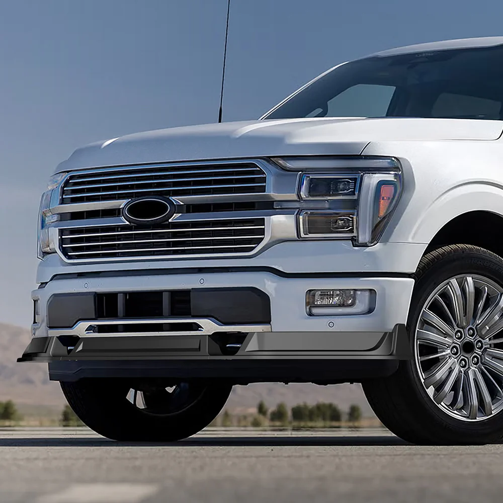 STP-Style For 2024 2025 2026 Ford F150 F-150 Front Bumper Lower Lip Splitter -Unpainted Matte Black - Image 7