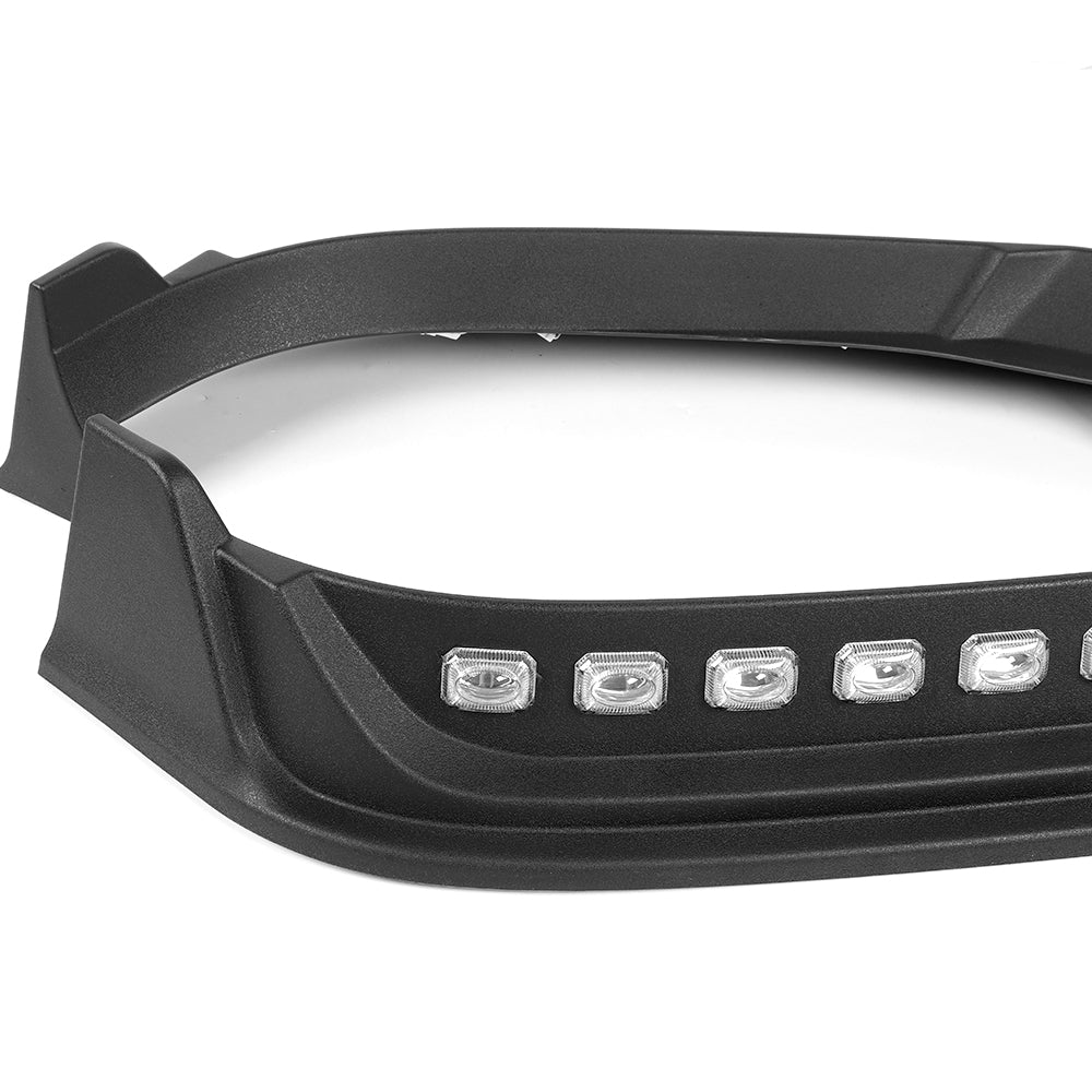 STP-Style For 2024 2025 2026 Ford F150 F-150 Front Bumper Lower Lip Splitter With LED Sequential Light -Unpainted Matte Black - Image 2