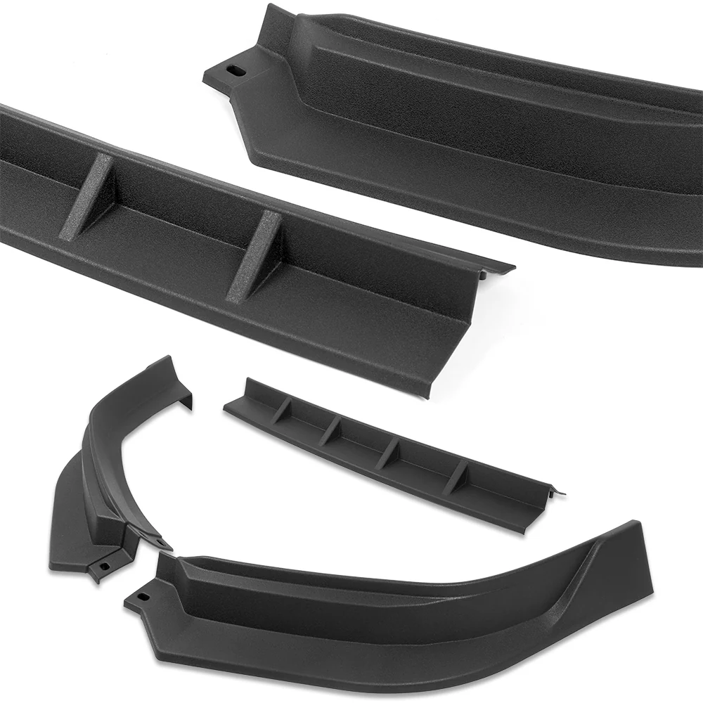 STP-Style For 2025 2026 2027 Ford Maverick XL Pickup Front Bumper Lower Lip Splitter -Unpainted Matte Black - Image 4