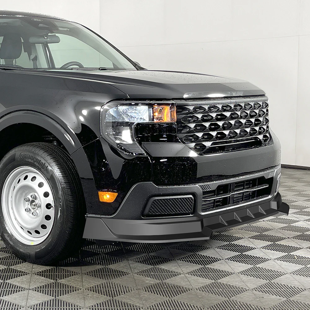 STP-Style For 2025 2026 2027 Ford Maverick XL Pickup Front Bumper Lower Lip Splitter -Unpainted Matte Black - Image 5