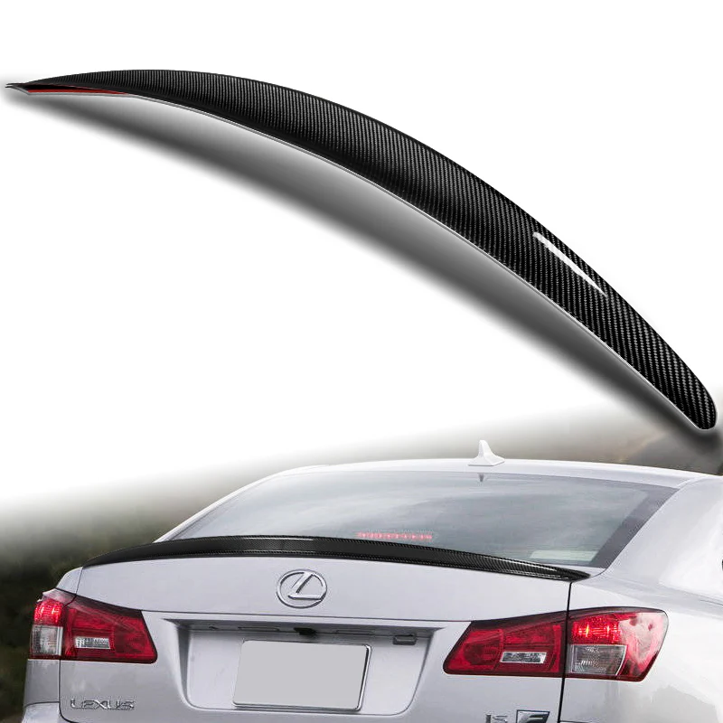 STP-Style Rear Trunk Lip Duckbill Spoiler Wing For 2006-2013 Lexus IS250 IS350 IS-F -Real Carbon Fiber - Image 5