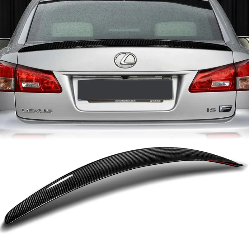 STP-Style Rear Trunk Lip Duckbill Spoiler Wing For 2006-2013 Lexus IS250 IS350 IS-F -Real Carbon Fiber - Image 6