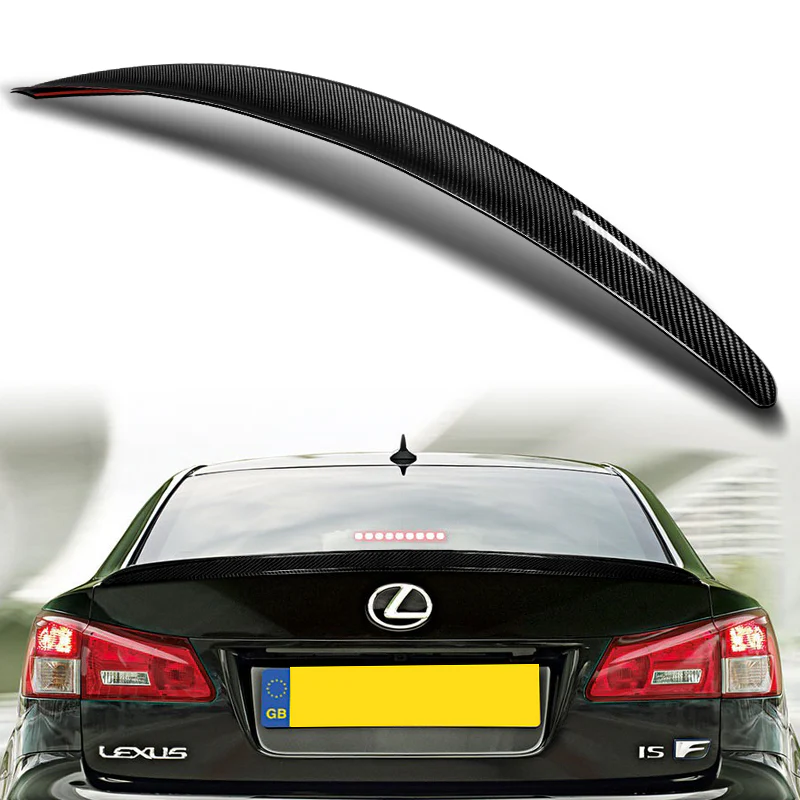 STP-Style Rear Trunk Lip Duckbill Spoiler Wing For 2006-2013 Lexus IS250 IS350 IS-F -Real Carbon Fiber - Image 7