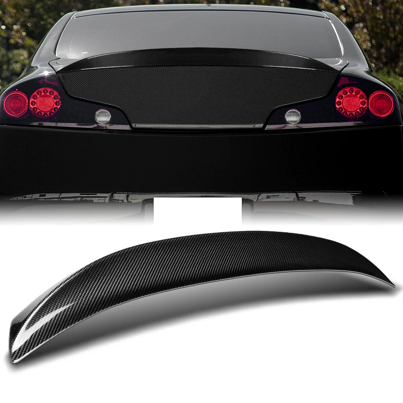 STP-Style Rear Trunk Lip Duckbill Spoiler Wing For 2003-2007 Infiniti G35 2-DR / Coupe -Real Carbon Fiber - Image 7