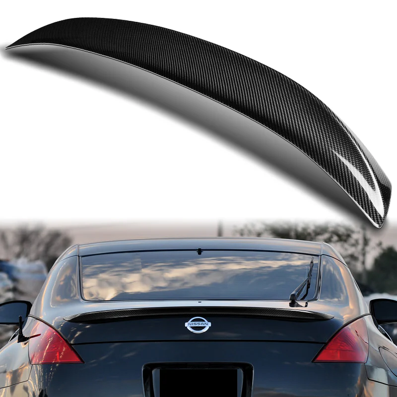 STP-Style Rear Trunk Lip Duckbill Spoiler Wing For 2003-2008 Nissan 350Z Z33 2-DR / Coupe -Real Carbon Fiber - Image 7