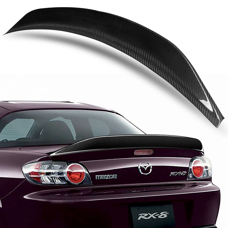STP-Style Rear Trunk Lip Duckbill Spoiler Wing For 2004-2011 Mazda RX-8 RX8 -Real Carbon Fiber - Image 5