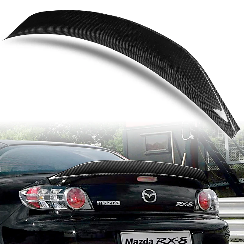 STP-Style Rear Trunk Lip Duckbill Spoiler Wing For 2004-2011 Mazda RX-8 RX8 -Real Carbon Fiber - Image 6
