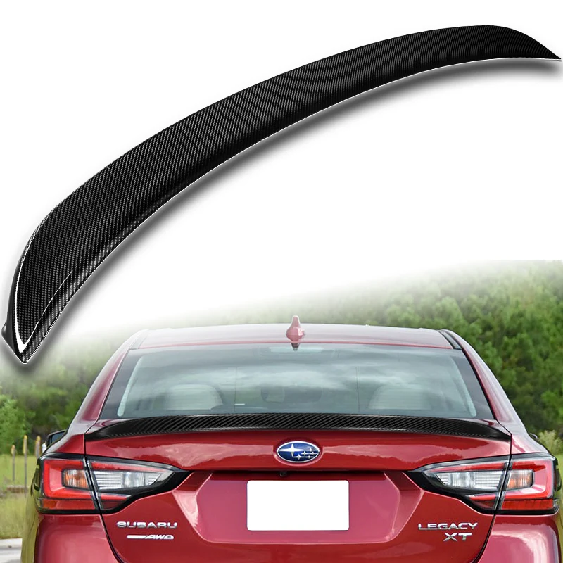 STP-Style Rear Trunk Lip Duckbill Spoiler Wing For 2015-2020 Subaru Legacy -Real Carbon Fiber - Image 5