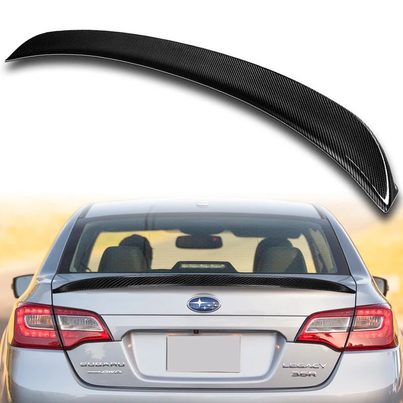 STP-Style Rear Trunk Lip Duckbill Spoiler Wing For 2015-2020 Subaru Legacy -Real Carbon Fiber - Image 7