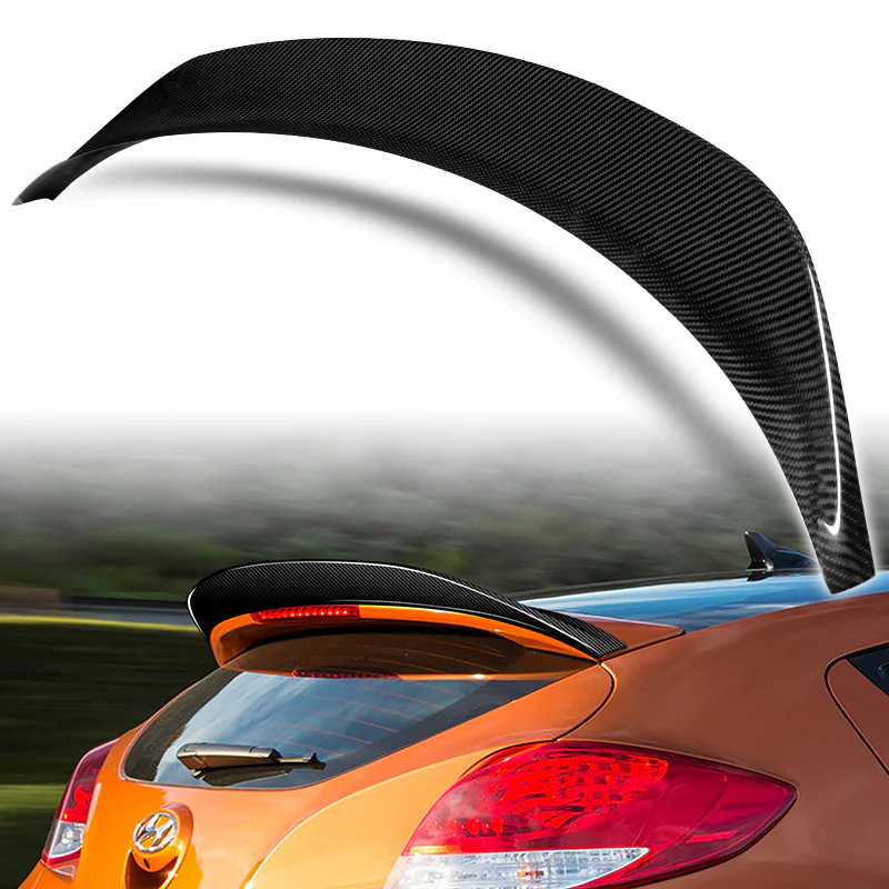 STP-Style Rear Trunk Lip Spoiler Wing For 2013-2017 Hyundai Veloster Turbo -Real Carbon Fiber - Image 6