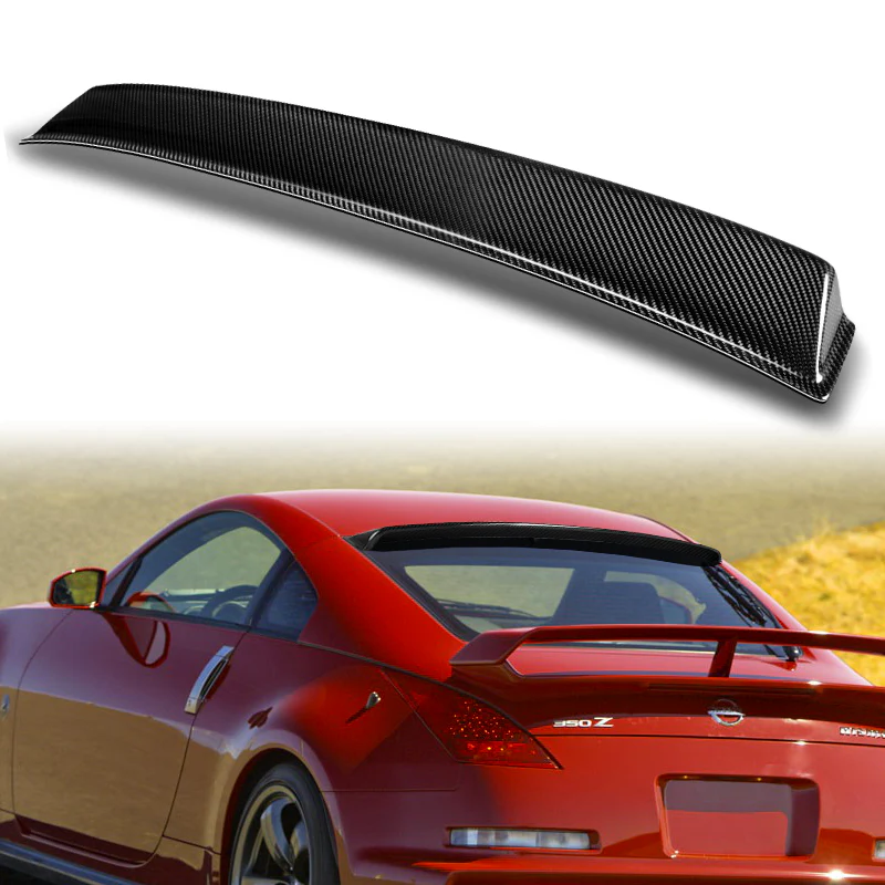 STP-Style Rear Window Roof Visor Wing Spoiler For 2003 - 2008 Nissan 350Z Z33 -Real Carbon Fiber - Image 7