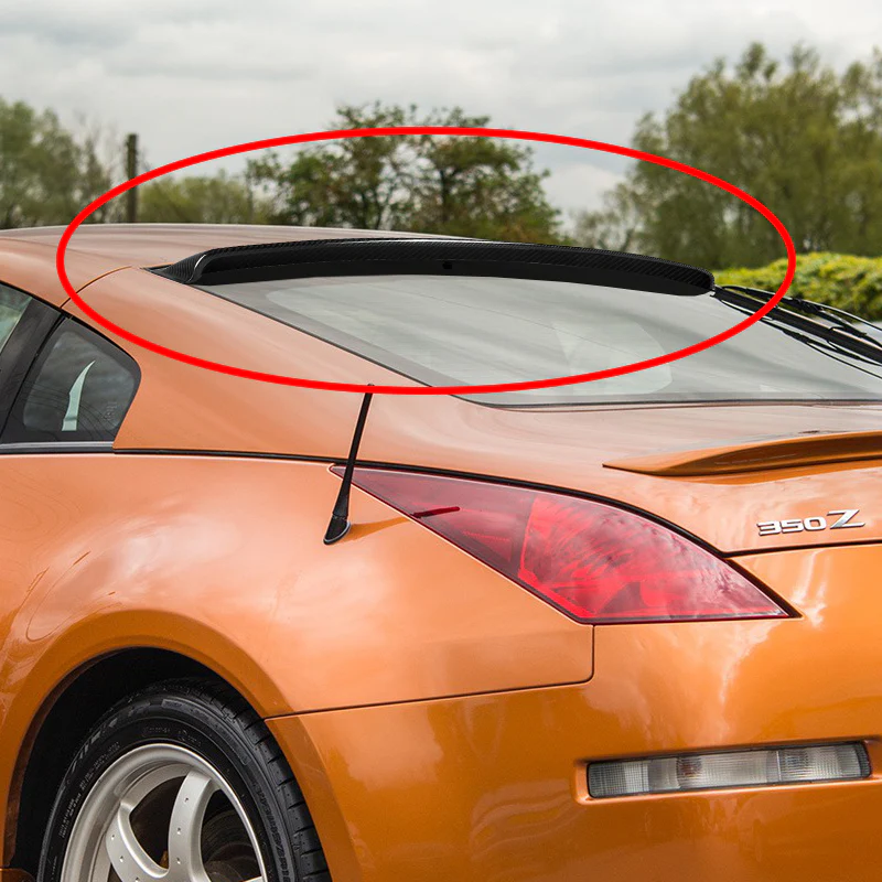 STP-Style Rear Window Roof Visor Wing Spoiler For 2003 - 2008 Nissan 350Z Z33 -Real Carbon Fiber - Image 8
