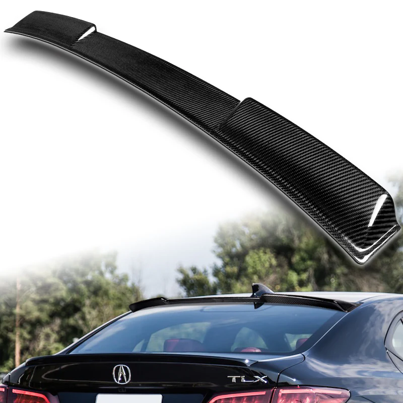 STP-Style Rear Window Roof Visor Wing Spoiler For 2015-2020 Acura TLX -Real Carbon Fiber - Image 6