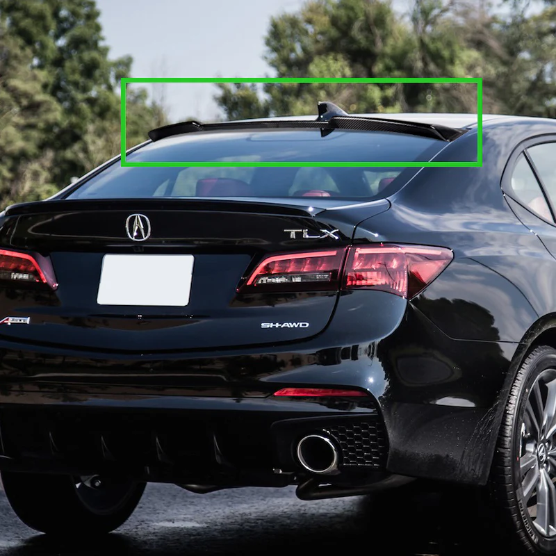 STP-Style Rear Window Roof Visor Wing Spoiler For 2015-2020 Acura TLX -Real Carbon Fiber - Image 7