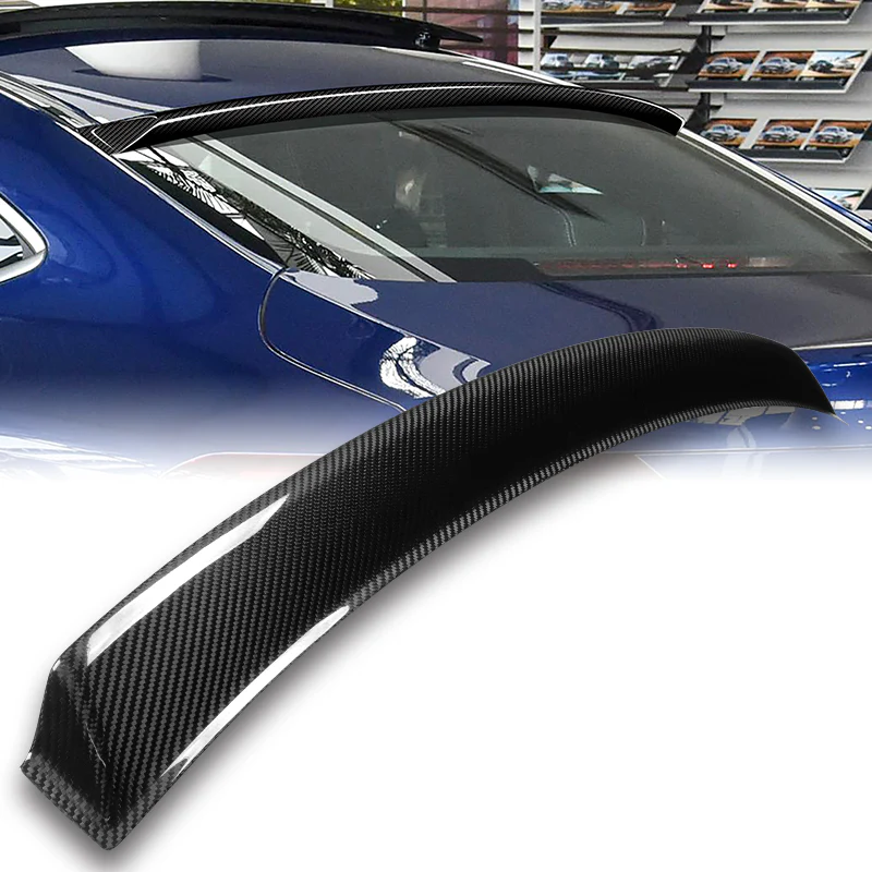 STP-Style Rear Window Roof Visor Wing Spoiler For 2017-2021 Mercedes-Benz W205 C-Class 2-DR / Coupe -Real Carbon Fiber - Image 10