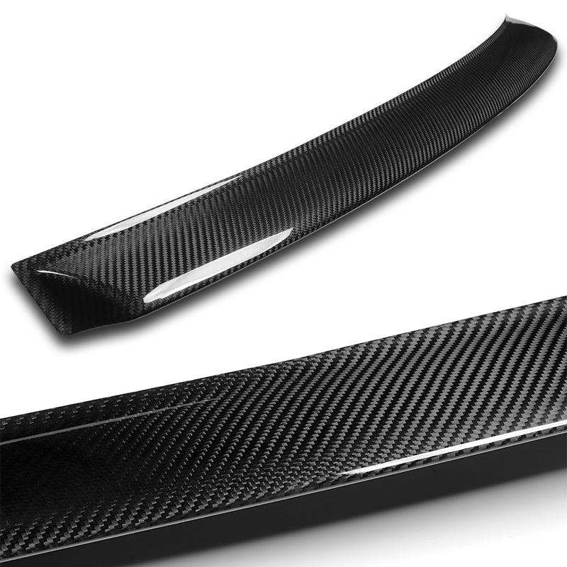 STP-Style Rear Window Roof Visor Wing Spoiler For 2017-2021 Mercedes-Benz W205 C-Class 2-DR / Coupe -Real Carbon Fiber - Image 3