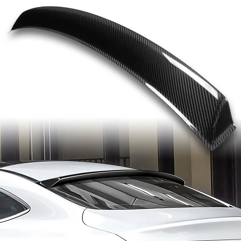 STP-Style Rear Window Roof Visor Wing Spoiler For 2017-2021 Mercedes-Benz W205 C-Class 2-DR / Coupe -Real Carbon Fiber - Image 8