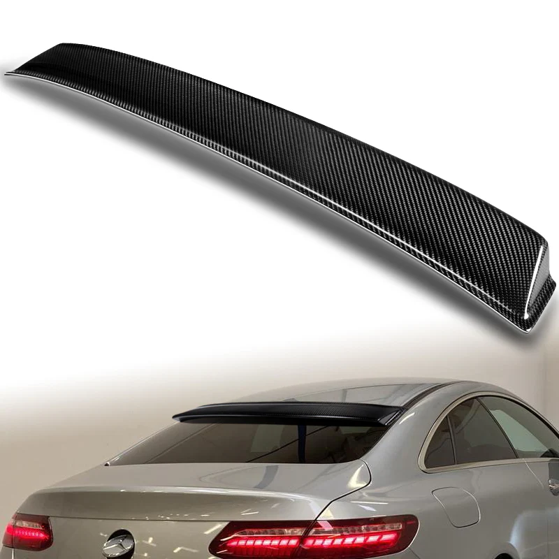 STP-Style Rear Window Roof Visor Wing Spoiler For 2018-2021 Mercedes-Benz W238 E-Class 2-DR / Coupe -Real Carbon Fiber - Image 5