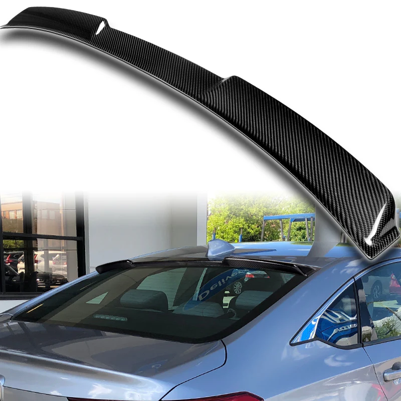 STP-Style Rear Window Roof Visor Wing Spoiler For 2018-2022 Honda Accord 4-DR / Sedan -Real Carbon Fiber - Image 6