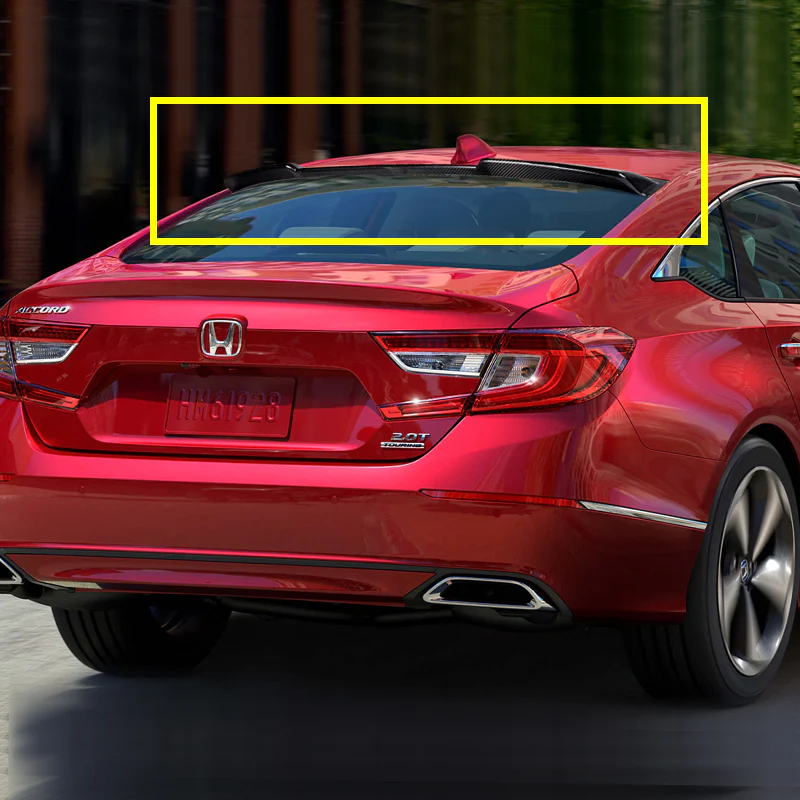 STP-Style Rear Window Roof Visor Wing Spoiler For 2018-2022 Honda Accord 4-DR / Sedan -Real Carbon Fiber - Image 7