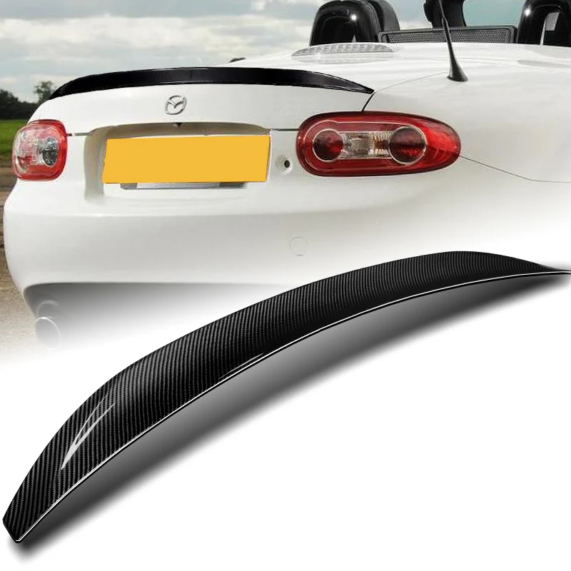 STP-Style Rear Trunk Lip Duckbill Spoiler Wing For 2006-2015 Mazda Miata MX-5 -Real Carbon Fiber - Image 6