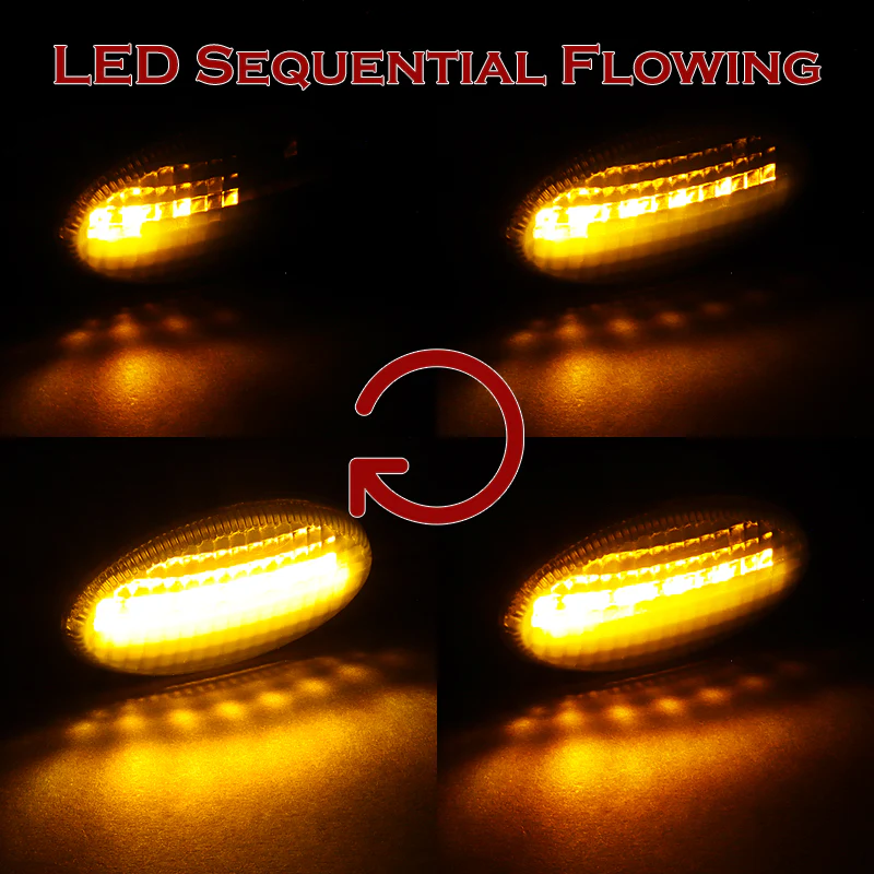 Subaru Impreza WRX STI / Forester / Liberty Sequential Amber LED Turn Signal Front Side Marker Lights -Smoked Lens - Image 5