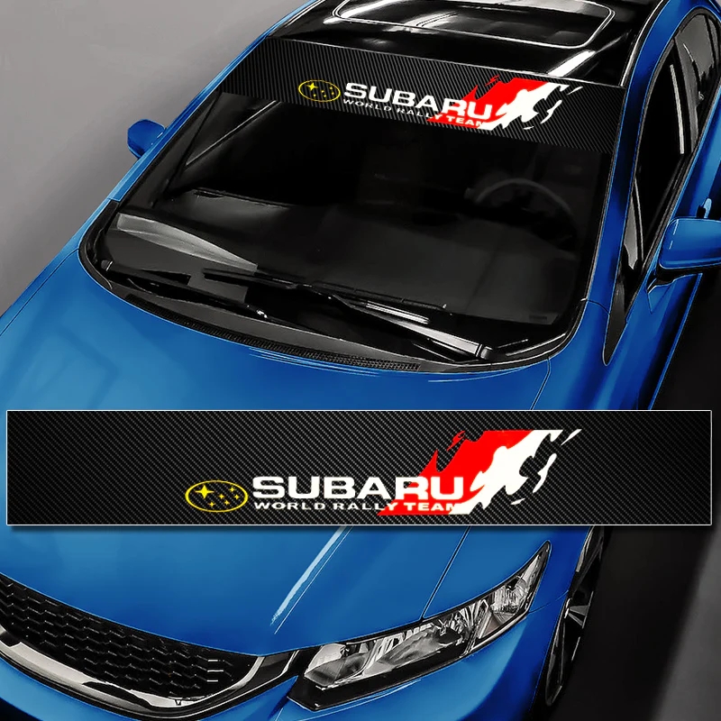 Subaru RALLY Carbon Fiber Windshield Vinyl Banner Decal Sticker - Image 2