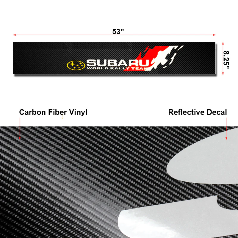 Subaru RALLY Carbon Fiber Windshield Vinyl Banner Decal Sticker - Image 3