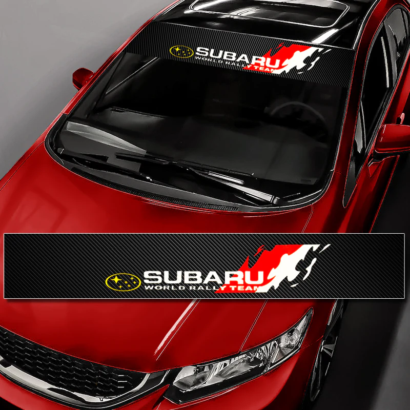 Subaru RALLY Carbon Fiber Windshield Vinyl Banner Decal Sticker - Image 4