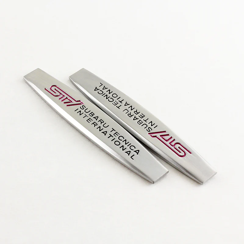 SUBARU STi 3D Metal Emblem Badge Sticker x2 - Image 5