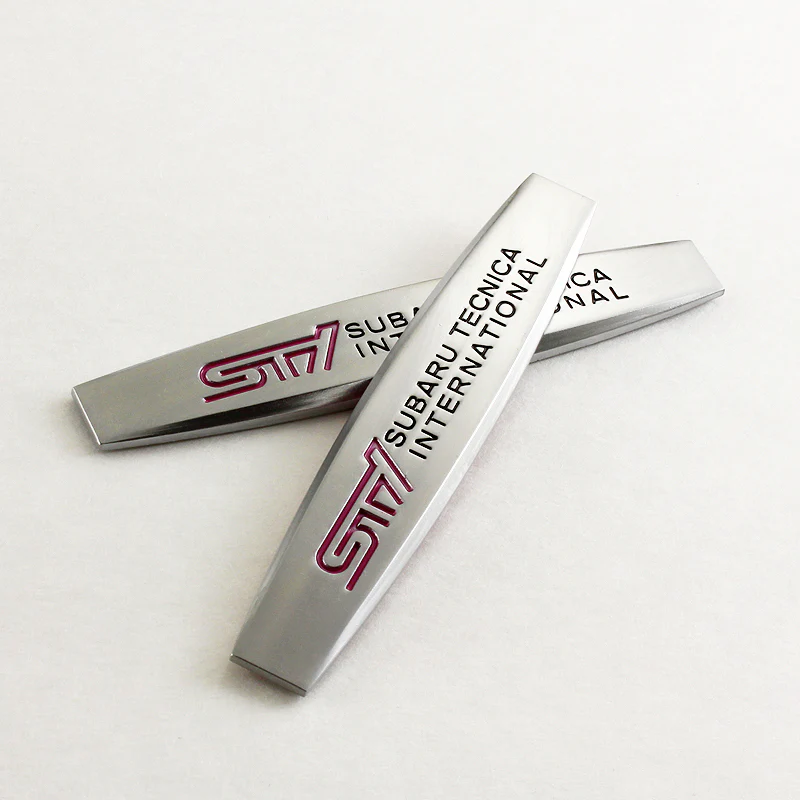 SUBARU STi 3D Metal Emblem Badge Sticker x2 - Image 6