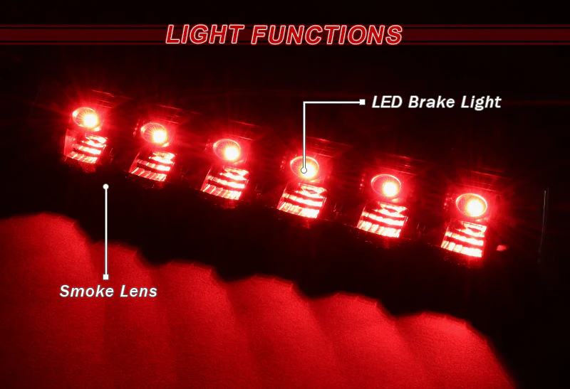 2000-2006 GMC Yukon XL 1500 2500 LED 3RD Brake Light Rear Stop Lamp - Black Housing Smoked Lens - Image 4