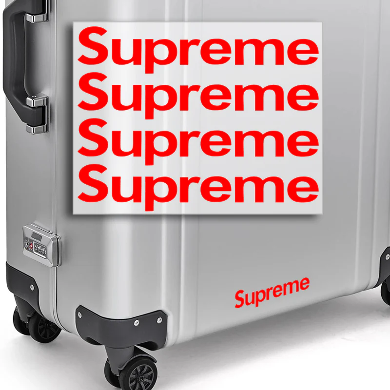 Supreme3M Red Sticker Box Waterproof Phone Laptop Backpack Skateboard Decals Stickers - Image 4