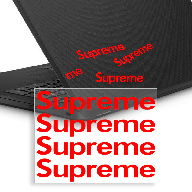 Supreme3M Red Sticker Box Waterproof Phone Laptop Backpack Skateboard Decals Stickers - Image 5