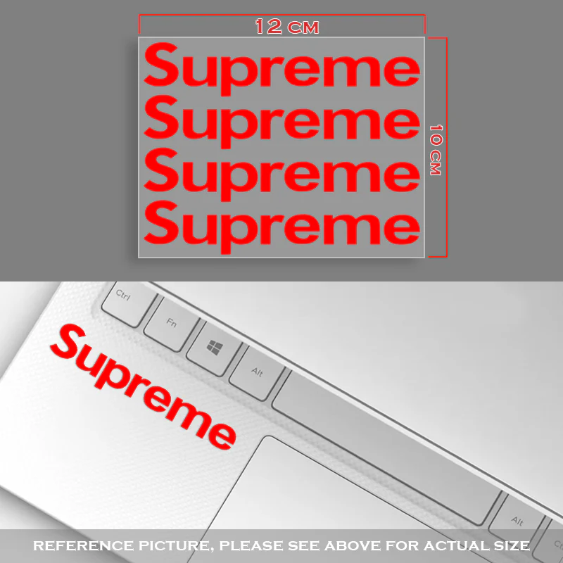 Supreme3M Red Sticker Box Waterproof Phone Laptop Backpack Skateboard Decals Stickers - Image 6