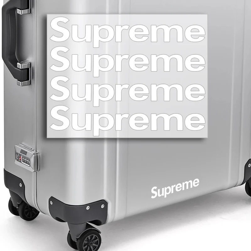 Supreme3M White Sticker Box Waterproof Phone Laptop Backpack Skateboard Decals Stickers - Image 3
