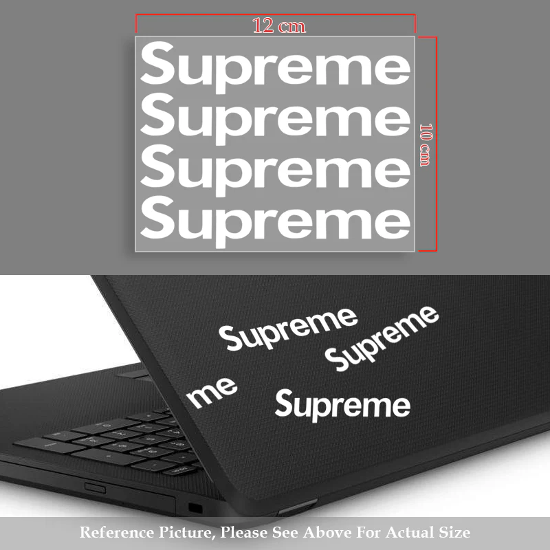 Supreme3M White Sticker Box Waterproof Phone Laptop Backpack Skateboard Decals Stickers - Image 5