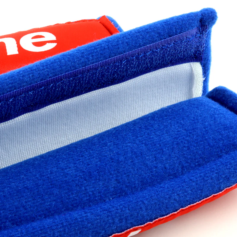 Supreme3M Red / Blue Seat Belt Cover Embroidered Logo 2 pcs - Image 5
