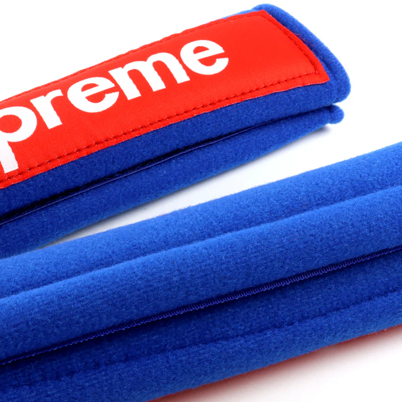 Supreme3M Red / Blue Seat Belt Cover Embroidered Logo 2 pcs - Image 6