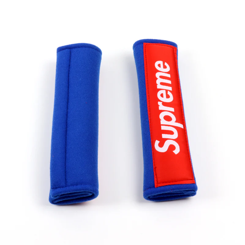 Supreme3M Red / Blue Seat Belt Cover Embroidered Logo 2 pcs - Image 7