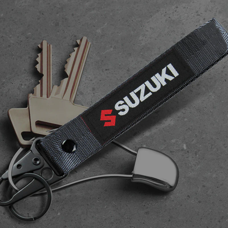 SUZUKI GSX Lanyard Double Sided Backpack Key Ring Hook Strap Metal Keychain X2 - Image 5