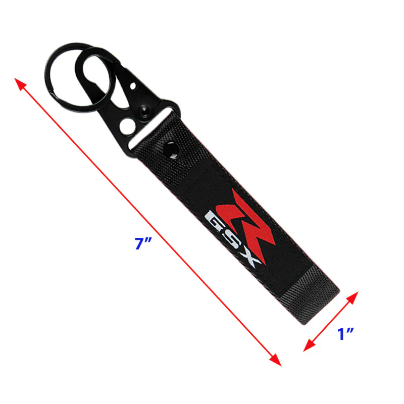 SUZUKI GSX Lanyard Double Sided Backpack Key Ring Hook Strap Metal Keychain X2 - Image 6