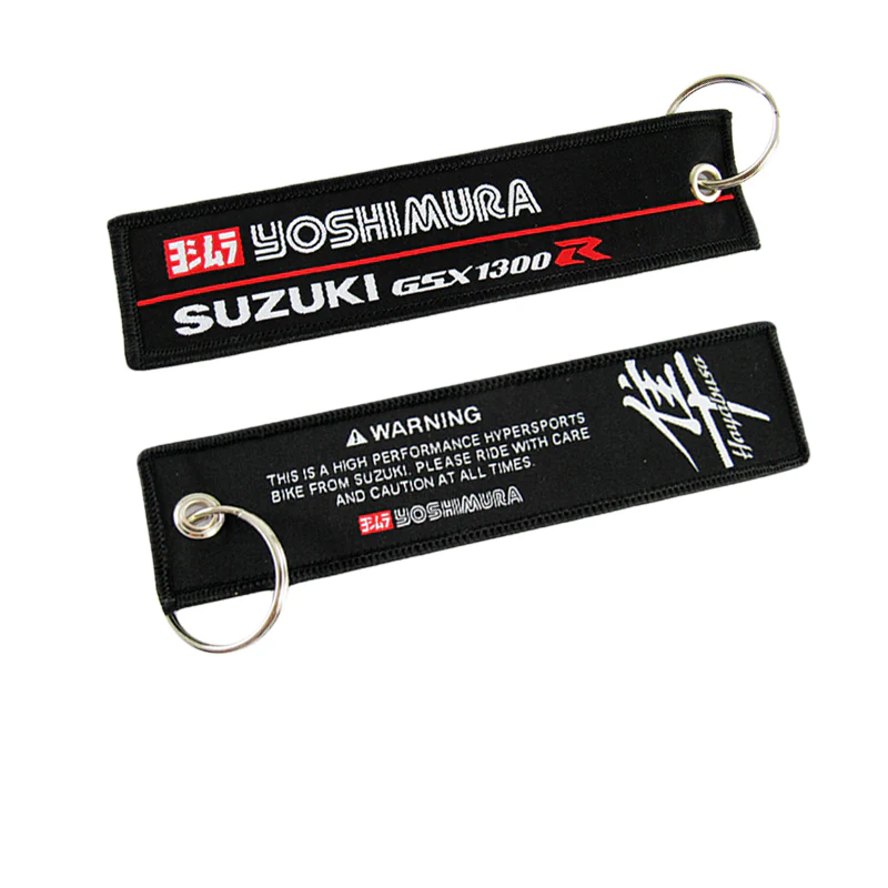 SUZUKI Racing Black Set of Biker Keychain Lanyard Motorcycle Strap Tag with GSX1300R YOSHIMURA Key chain - Image 4