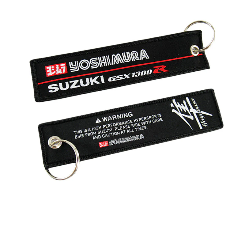 SUZUKI Racing Red/Black Set of Biker Keychain Lanyard Motorcycle Strap Tag with GSX1300R YOSHIMURA Key chain - Image 4