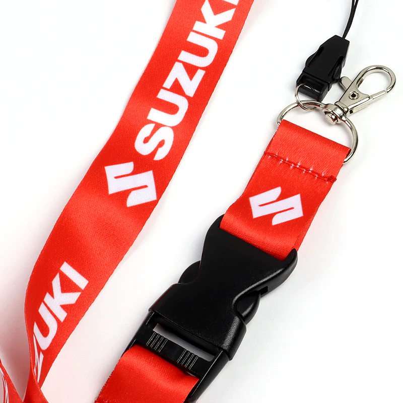 SUZUKI Racing Set of Biker Red Keychain Lanyard Motorcycle Strap Tag with GSX Backpack Metal Hook Key Ring - Image 9